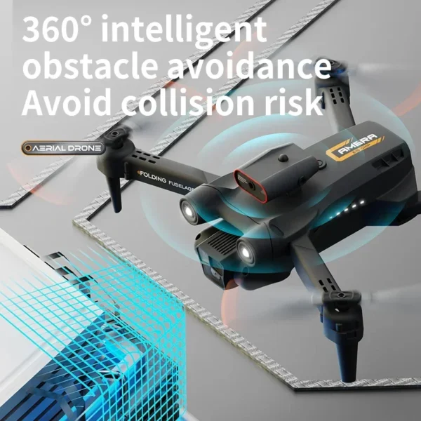 New M17 Max Drone 8K Professinal Optical Flow Dron Triple HD Camera Foldable RC Helicopter WIFI FPV Height Hold Apron Sell LED - Image 3
