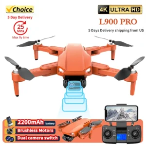 Drone L900 Pro 4K Professional 5G GPS HD Dual Camera Photography Brushless Foldable Quadcopter RC Distance 1.2KM Drones Toys