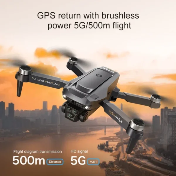 K811 Max GPS Rc Drone 5G Professional 8K HD Aerial Photography Dual-Camera Omnidirectional Obstacle Avoidance Drone with Screen - Image 4