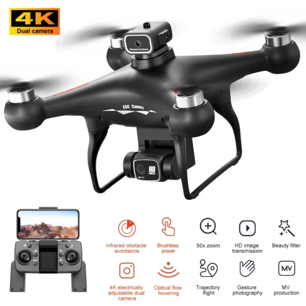 S116 MAX Drone WIFI FPV Professional 5G HD Dual ESC Camera Optical Flow Brushless 360° Obstacle Avoidance RC Dron Toys - Image 4