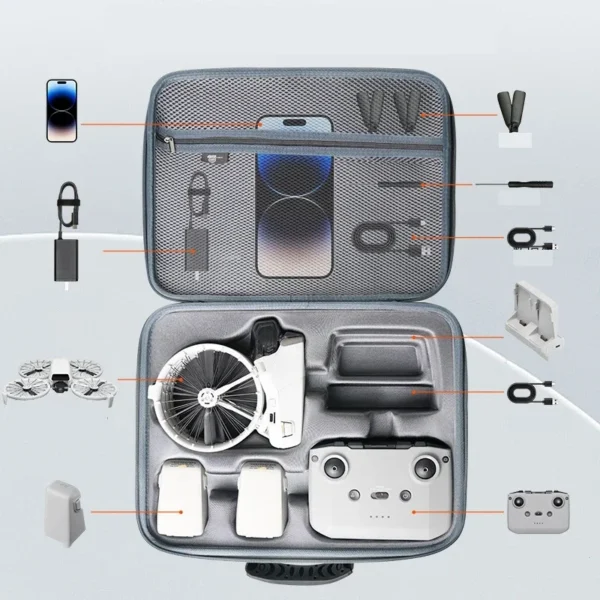 For DJI Filp Wear-resistant Portable Large Capacity Organizer Bag shockproof Storage Bag Protective Case Bag Drone Accessories - Image 4