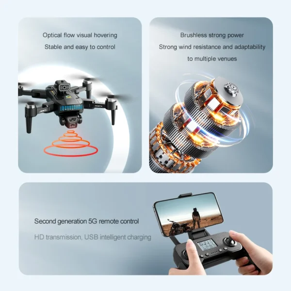 XT505 RC Drone 8K HD Dual Camera GPS 5G Wifi 360° Obstacle Avoidance Brushless Motor Optical flow Foldable Quadcopter Toys Gifts - Image 2