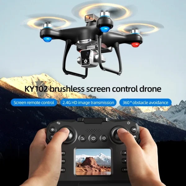 2024 New KY102 MAX Drone Professional brushless 8k Camera Four-Axis Aerial Photography with Screen Remote Control 5G WIFI GPS - Image 4