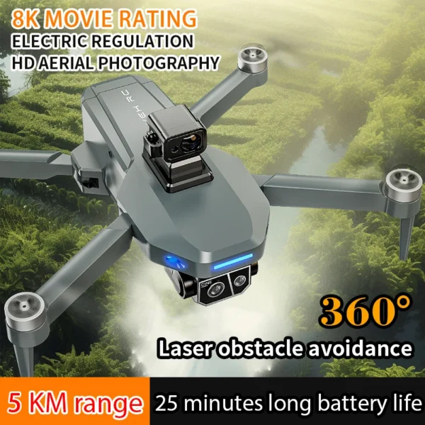 New K30 Mini GPS Drone Profesional 8K HD Camera Fly 25Min Obstacle Avoidance Brushless Foldable Quadcopter Optical Flow RC Dron - Image 2