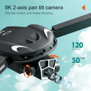 V166 drone with 8K 4K dual cameras Obstacle avoidance optical positioning foldable Wifi Fpv Brushless RC Dron Quadcopter Toy