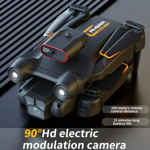 New M17 Max Drone 8K Professinal Optical Flow Dron Triple HD Camera Foldable RC Helicopter WIFI FPV Height Hold Apron Sell LED - Image 5