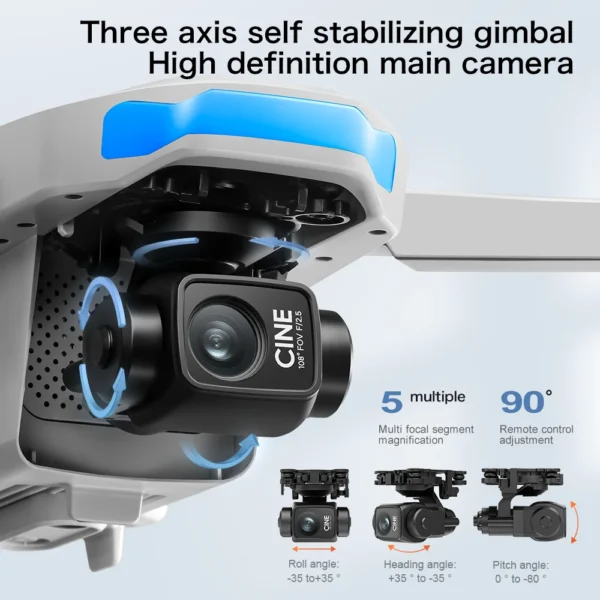 Mini Drone with Screen Professional 5G GPS 8K HD Cameras EIS 4K Aerial 3-Axis Gimbal Anti-shake Brushless Drones S-X1 RC Dron - Image 2