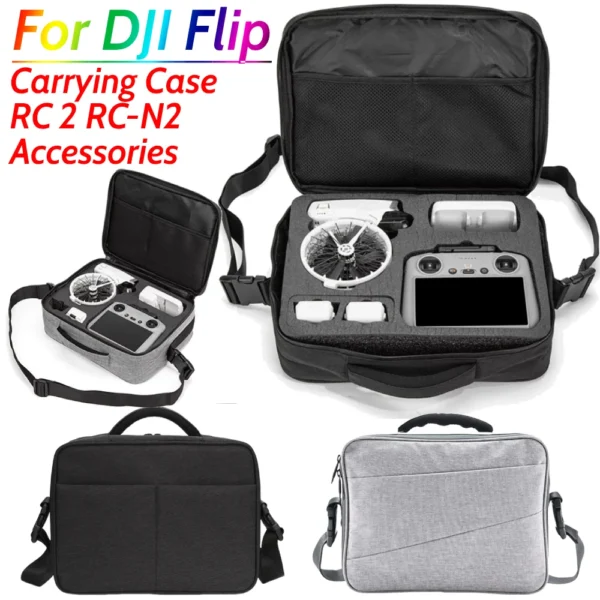 Carrying Case Storage Bag For DJI Flip Drone RC 2 RC-N2 Accessories Portable Shoulder Bag Waterproof Handbag For DJI Flip Drone
