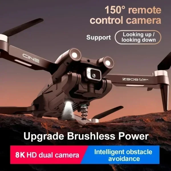 Z908 Pro Max 8K HD GPS Drone Dual Camera Brushless Motor Optical Flow Obstacle Avoidance Foldable Quadcopter Toy for Beginners - Image 4