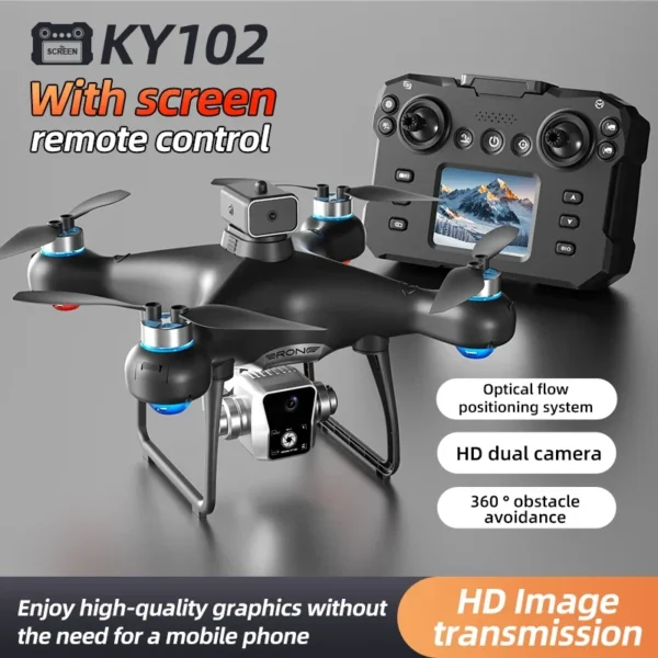 2024 New KY102 MAX Drone Professional brushless 8k Camera Four-Axis Aerial Photography with Screen Remote Control 5G WIFI GPS