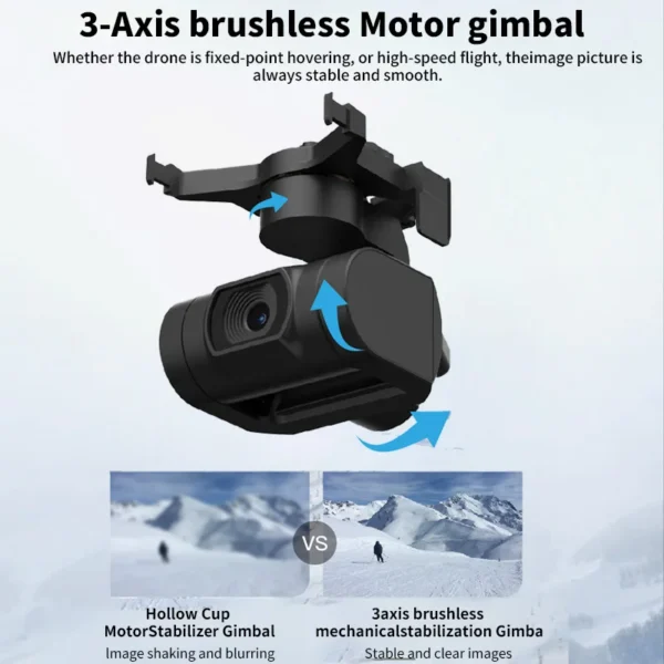 B5 Mini 4K PRO Drone HD Camera Brushless 3-Axis Gimbal GPS Quadcopter 5G FPV 3KM 26 mins Flight Dual Camera Mini Drone 250g - Image 4