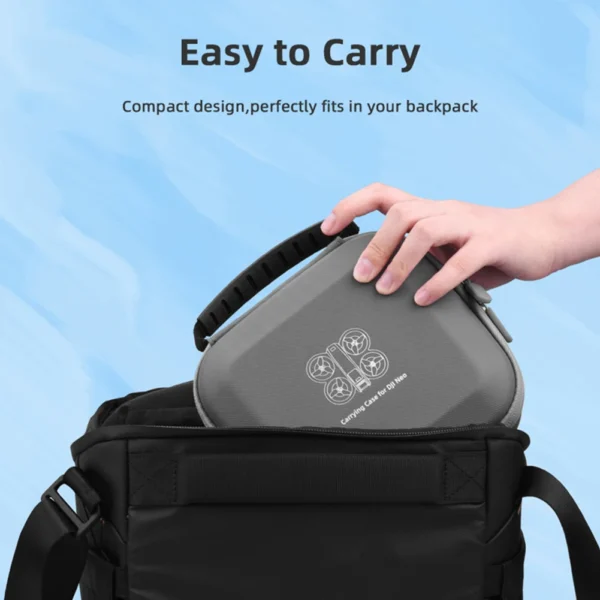 Drone Carrying Case for DJI Neo Mini Portable Travel Storage Bag Waterproof Shockproof Shoulder Bag with Strap - Image 4