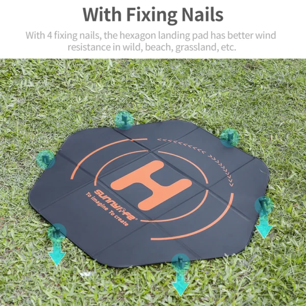 Sunnylife 80cm Waterproof Drone Landing Pad Set for DJI Mavic Series/Mavic Air Series/Mini Series Portable Landing Platfrom Mats - Image 2