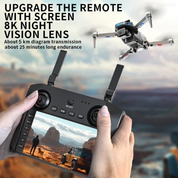 New K30 Mini GPS Drone Profesional 8K HD Camera Fly 25Min Obstacle Avoidance Brushless Foldable Quadcopter Optical Flow RC Dron - Image 6