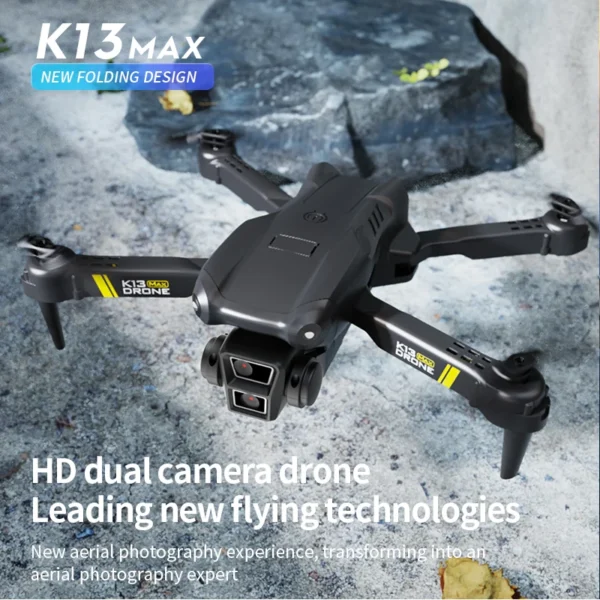 New K13 Drone 4k Professional 8k HD Triple Camera FPV Gesture Photography Aerial Aerial Photographer Foldable Quadcopter - Image 5