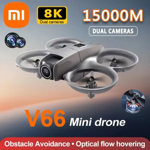 Xiaomi V66 Mini RC Aerial Drone 8K Professinal Wide Angle HD Camera Foldable Obstacle Avoidance Helicopter High Drone Toy New