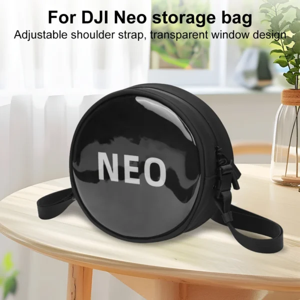 Porable Storage Bag for DJI NEO PU Leather Travel Case with Adjustable Strap for DJI NEO Drone Aceessories - Image 4