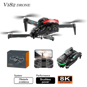 2024 New V182 Drone 8K Professional Brushless Motor 4K Dual HD Aerial Photography FPV Obstacle Avoidance Quadrotor Toys UAV