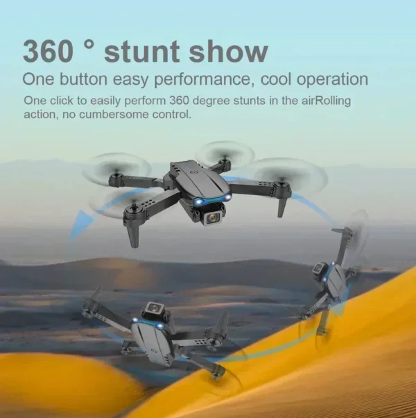 New E99 8K HD Camera Remote Control Drones Foldable Quadcopter Optical Flow Positioning Aerial Photography Remote Control Dron - Image 4