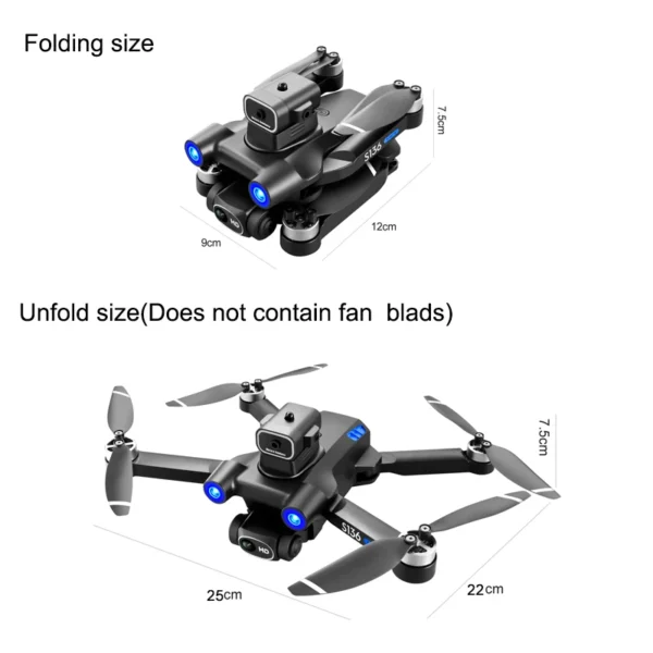 S136 Drone HD Professional Dual ESC Camera GPS Optical Flow Positioning Obstacle Avoidance Brushless RC Foldable Quadcopter - Image 2