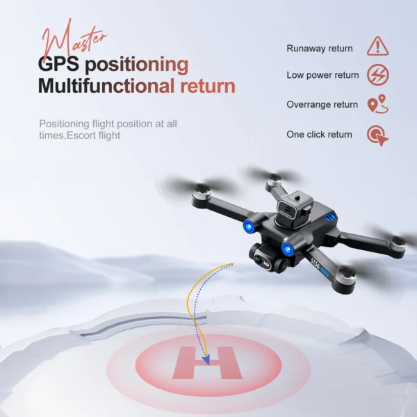 S136 Drone HD Professional Dual ESC Camera GPS Optical Flow Positioning Obstacle Avoidance Brushless RC Foldable Quadcopter - Image 5