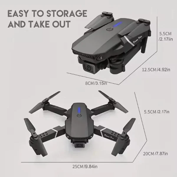 2025 E88Pro RC Drone 4K Professinal With 3 Battery 1080P Wide Angle HD Camera Foldable Helicopter WIFI FPV Height Hold Gift Toy - Image 6