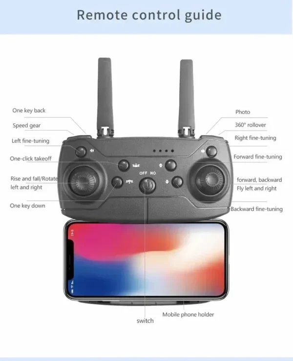 2025 E88Pro RC Drone 4K Professinal With 3 Battery 1080P Wide Angle HD Camera Foldable Helicopter WIFI FPV Height Hold Gift Toy - Image 5