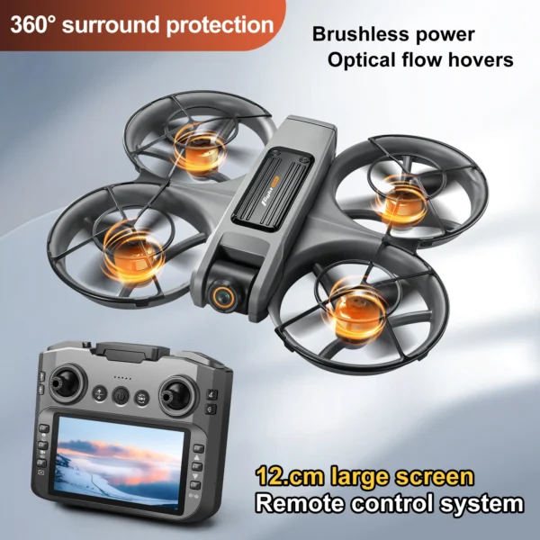 2025 New S156 Drone with Screen Brushless Optical Stream Positioning Quadcopter with Camera FPV Traverser Novice Toy Airplane - Image 2