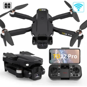 TD12Pro 5GHz WIFI FPV Drone With 1080p HD Camera, 2 Batteries 360° Flip RC Quadcopter Professional Brushless Motor UAV CO