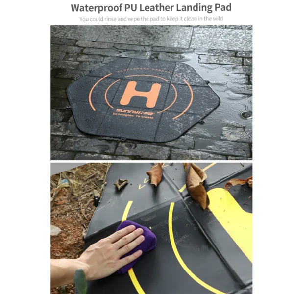 Sunnylife 80cm Waterproof Drone Landing Pad Set for DJI Mavic Series/Mavic Air Series/Mini Series Portable Landing Platfrom Mats - Image 4