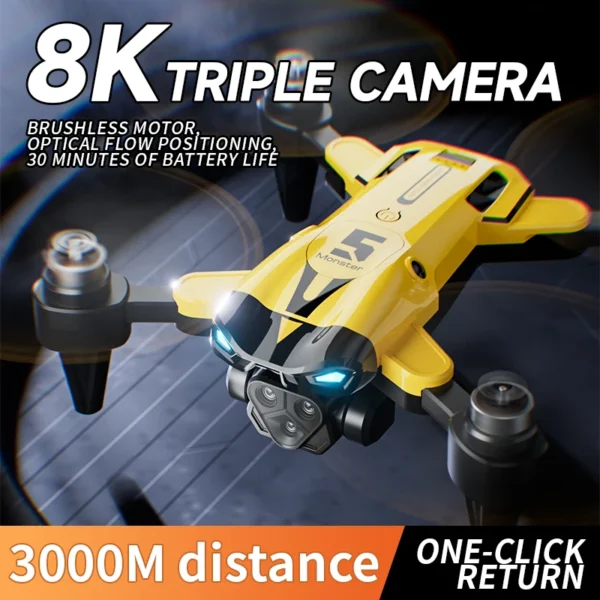 KBDFA New M5 Max Drone 8K Professinal 4K HD Camera Wide Angle Optical Flow Localization Brushless Motor RC Quadcopter Apron Sell - Image 2