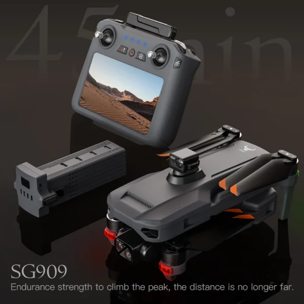 Teeggi SG909 MAX GPS Drone With 4K Camera 6KM Touch Screen RC Profesional Drone 360° obstacle avoidance Foldable RC Quadcopter - Image 4
