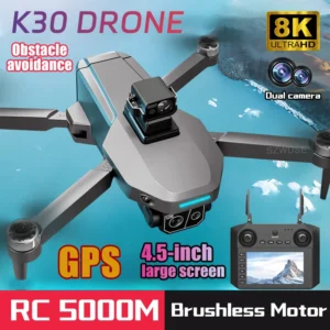 New K30 Mini GPS Drone Profesional 8K HD Camera Fly 25Min Obstacle Avoidance Brushless Foldable Quadcopter Optical Flow RC Dron