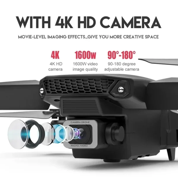 2025 E88Pro RC Drone 4K Professinal With 3 Battery 1080P Wide Angle HD Camera Foldable Helicopter WIFI FPV Height Hold Gift Toy - Image 2