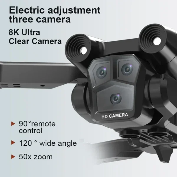 M4 RC Drone 8K Professinal with Wide Angle Triple HD Camera Foldable RC Helicopter WIFI FPV Height Hold Toy Drone Birthday Gifts - Image 4