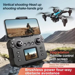 Newest K12 MAX Mini Drone - 4K Triple Camera with Obstacle Avoidance, Brushless Motor, Foldable RC Quadcopter for Adults/Kids