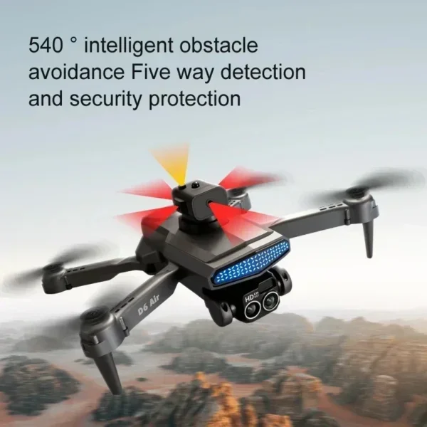 New D6 8K Drone Professional HD Dual Camera Optical Flow Localization Obstacle Avoidance WIFI FPV RC Foldable Quadcopter Toys - Image 5